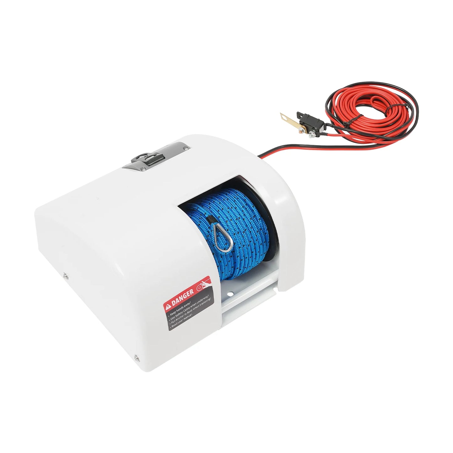 12V Electric Anchor Winch, Remote Control (164ft Range) with 98ft Rope For Boats