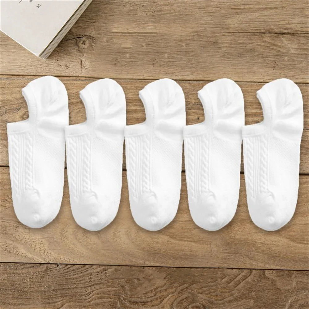 5 Pairs Cotton Tube Socks  Anti Odor