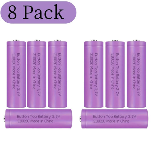 Skywolfeye 8 Pack 3.7V 2000mAh Rechargeable Battery Long Lasting Lithium Li-ion Batteries for Camera Flashlight Torch Headlamp