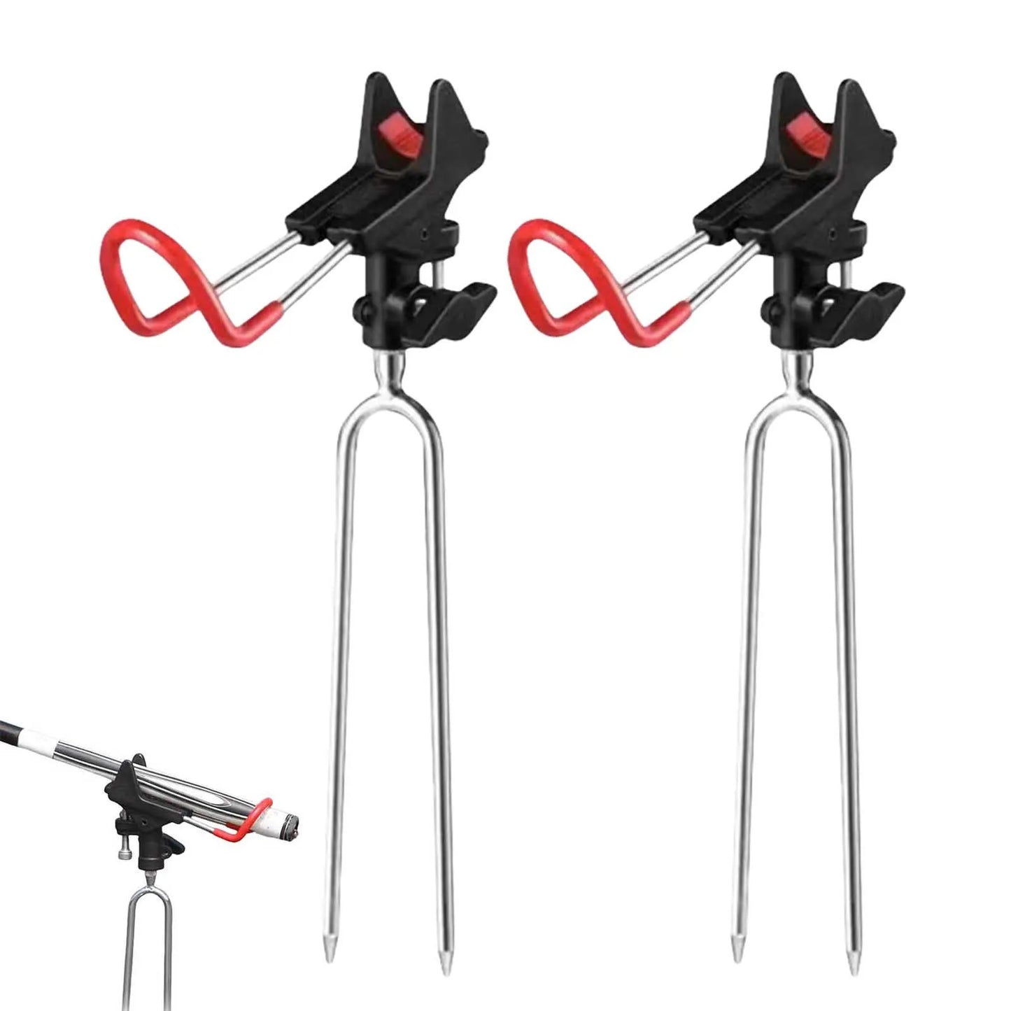 Fishing Pole Holders for Ground 360 Degree Adjustable Universal Fishing Pole Stand Equipment Suitable for Relax Your Hands