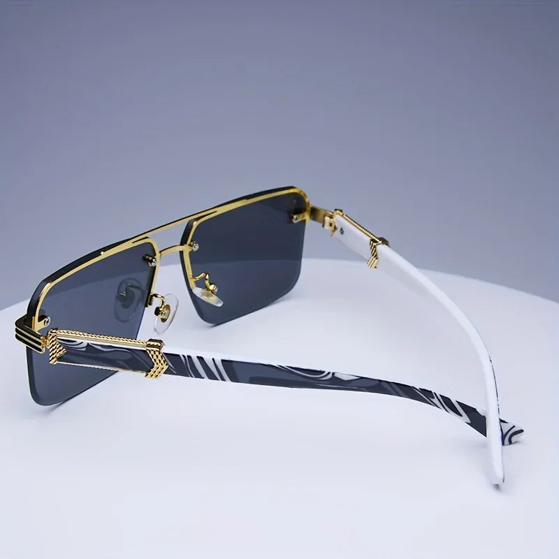 Fashion Rimless Sunglasses, Unisex Classic Small Square Summer Shades, You Choose the Color