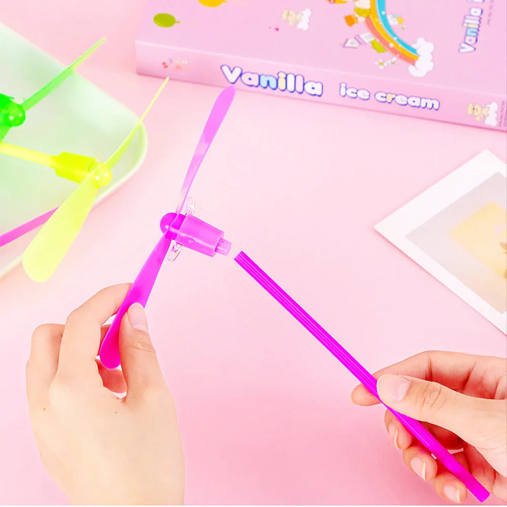 12/24/36/50 Pcs Cute Glowing Bamboo Dragonfly Toy Prizes, Kids Birthday Party Favor