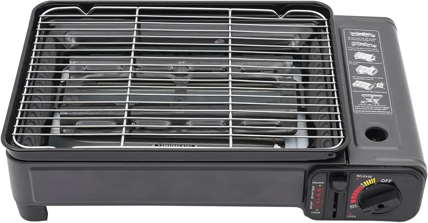 Butane Grill with Grill Net, Stove, Camping Grill Gas Stove