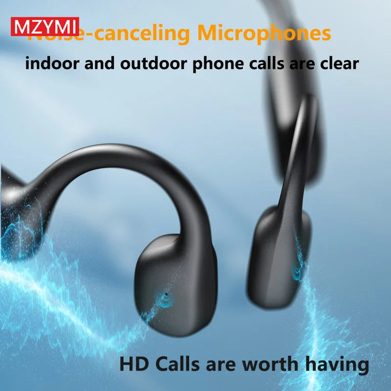 Neckband Bluetooth 5.4 Headphones, A28 TWS Wireless Earphones, Bone Conduction Sports Waterproof Headset, ENC Noise Reduction