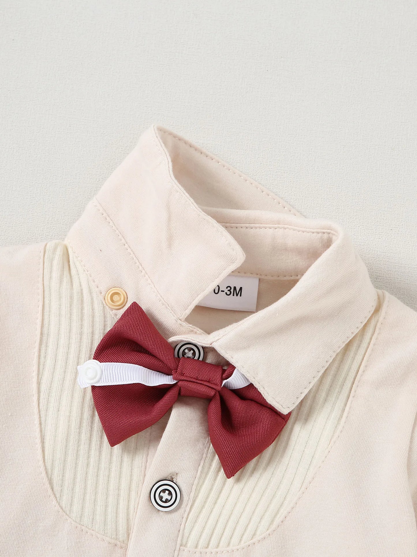 Baby Boy  0-18 Months Infant Boy Gentleman Set, Dress Shirt+Vest+Suspender Pants+Bowtie