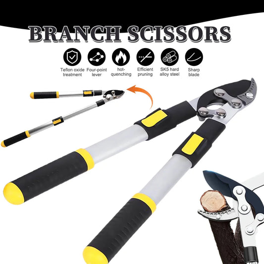 Garden Scissors, Steel Long Handle Fruit Tree Pruning Shears