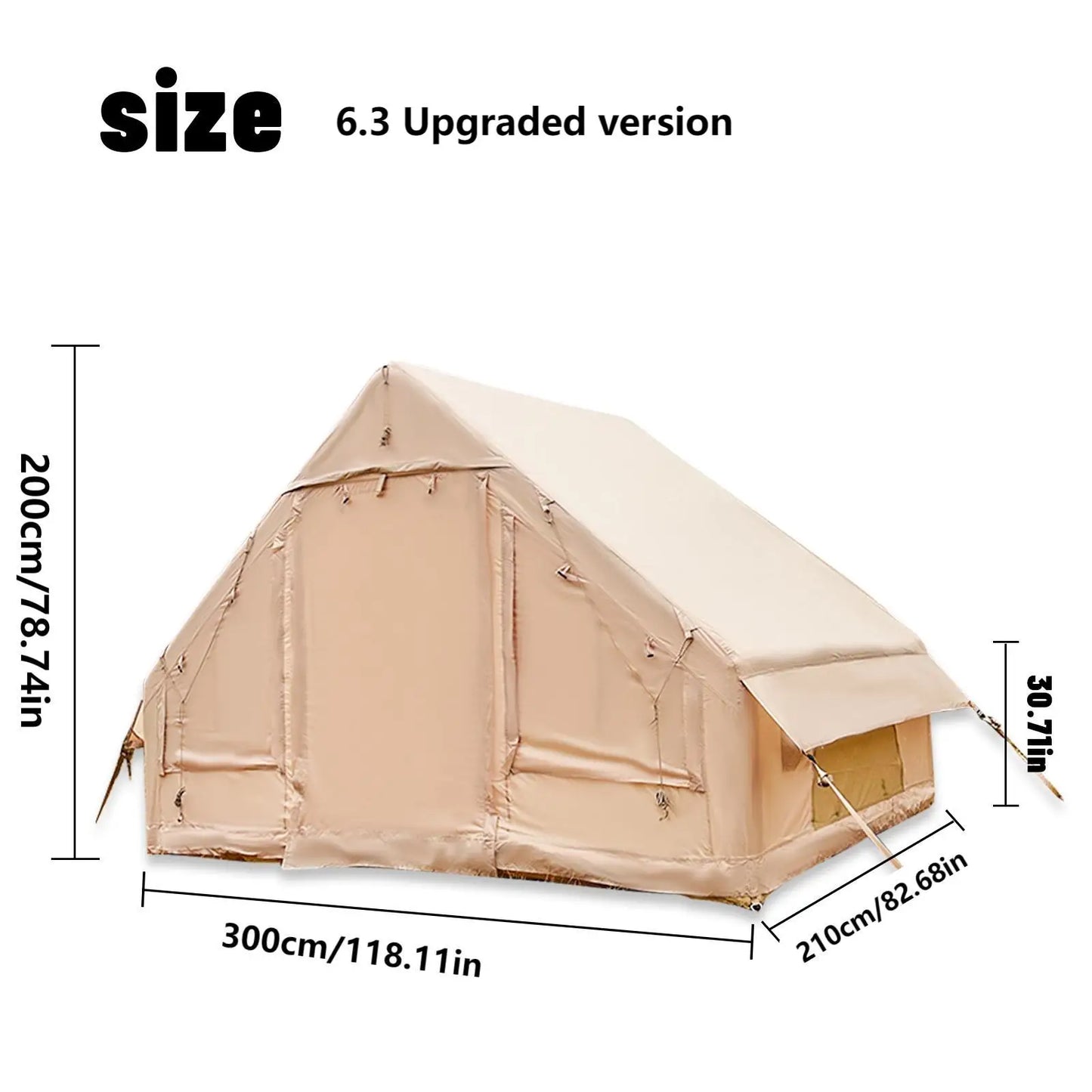 Inflatable Camping Tent, Easy Setup. Waterproof Windproof Outdoor Self-Supporting blow up tent