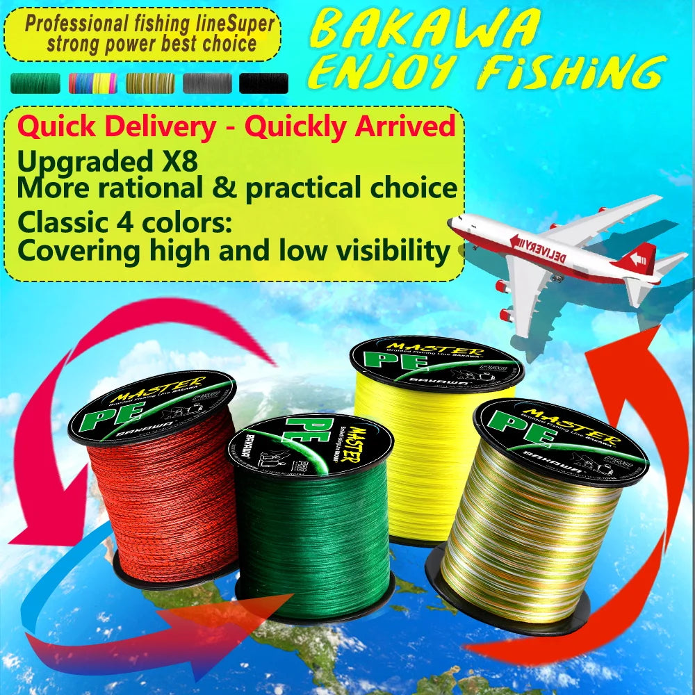 984 Feet 8-Strand Braided Fishing Line, High Sensitivity Super Strong.  Fresh and Saltwater Use