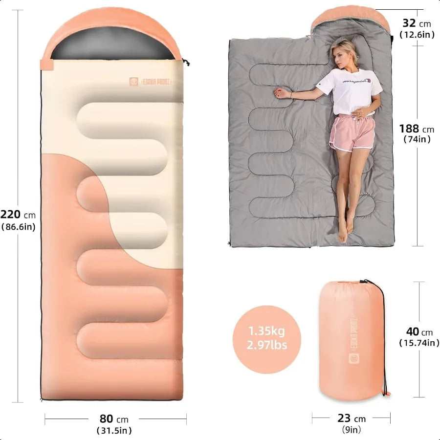 Sleeping Bags for Adults, Lightweight, Waterproof, Compact Portable Sleeping Bag