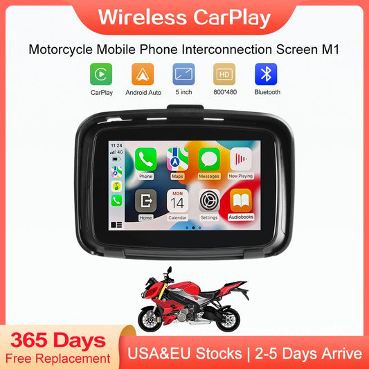 ROAD TOP Waterproof Outdoor Wireless Android Monitor for Motorcycle Navigation, Bluetooth
