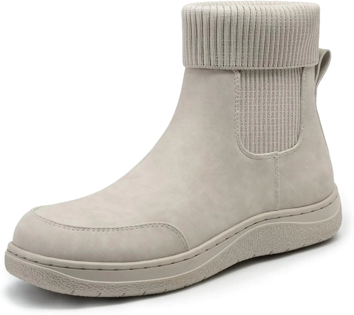 Women's Chelsea Ankle Boots Comfortable Winter Short Leather Boots