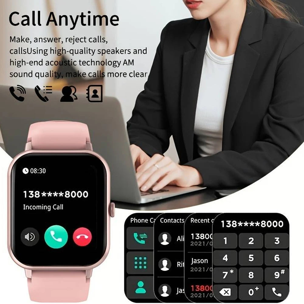 Smart Watch Dial Custom Bluetooth Sport Modes Heart Rate Monitor, Waterproof Smartwatch For Men Women