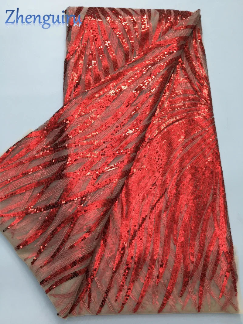 Nigerian Lace Fabric High Quality African Mesh Tulle Lace Fabric Dress for Women