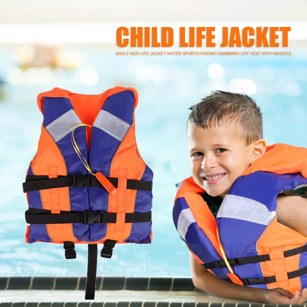 Kids Life Jacket, Water Sports, Fishing, Swimming, Boating Life Vest with Whistle