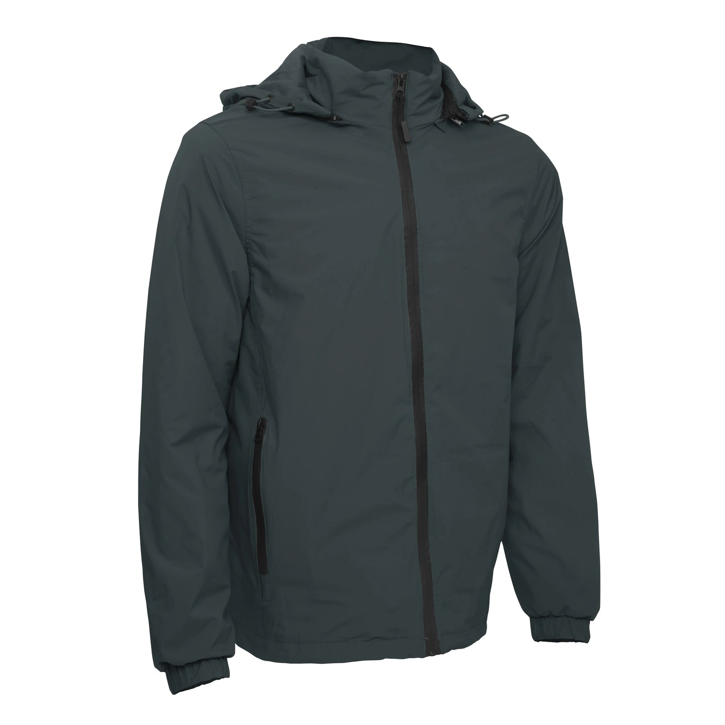 Men's casual hooded windbreaker with zipper pocket