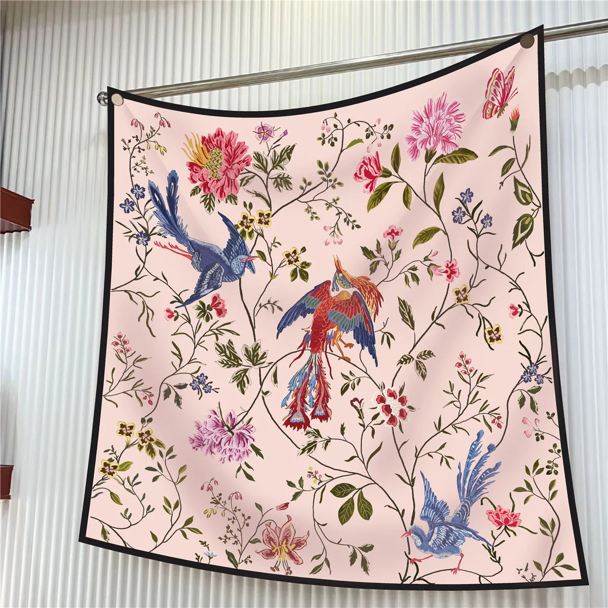 Square Scarf Women Fashion Floral Twill Silk Head Scarf For Lady