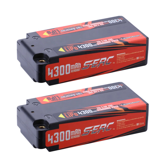 2S 7.4V Shorty Lipo Battery 4300mAh 70C Hard Case  for RC