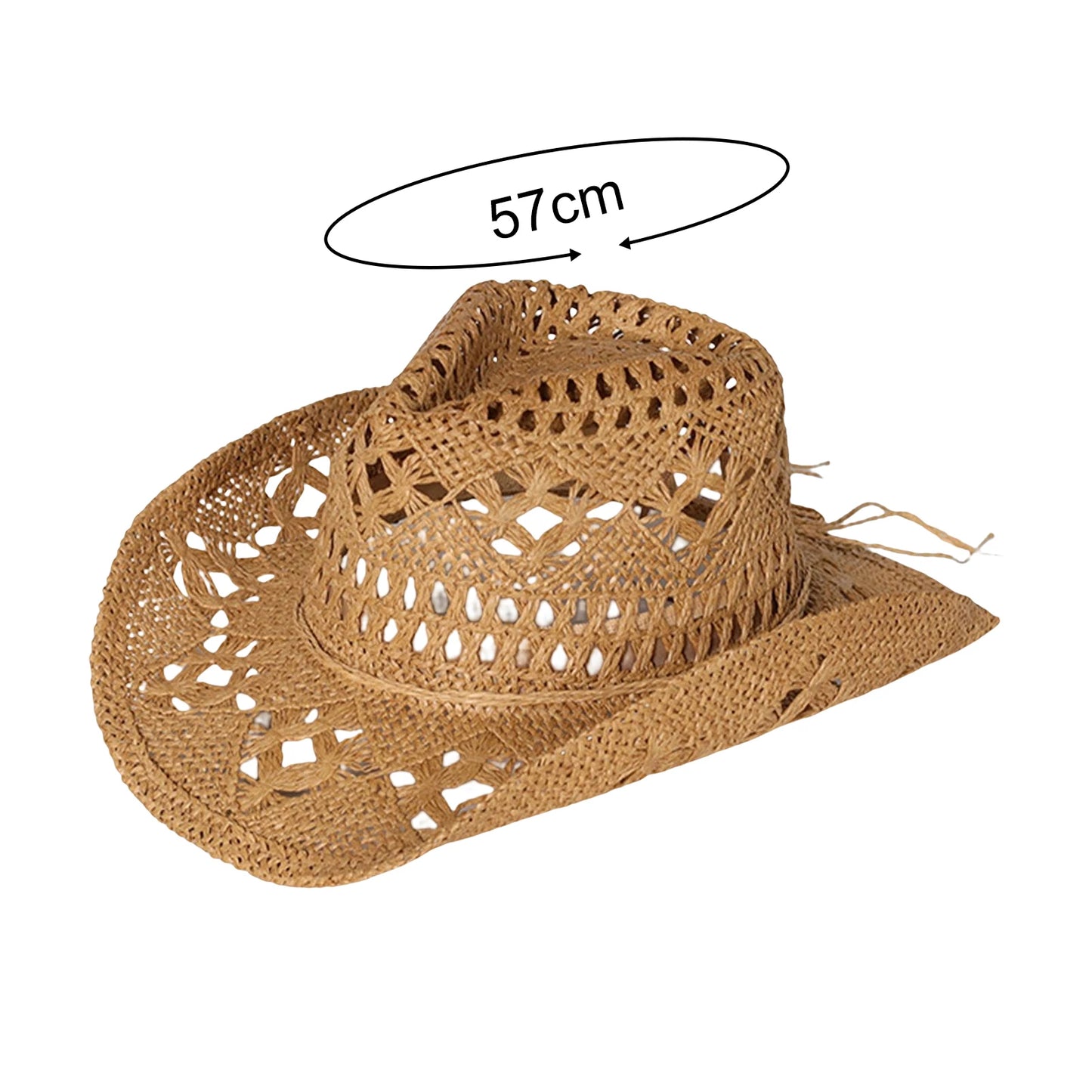 Cowboy Straw Hat Women Men