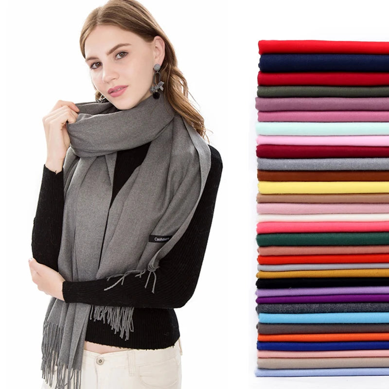 Women's Pashmina Scarf Shawls, Soft Cashmere feeling Headscarf
