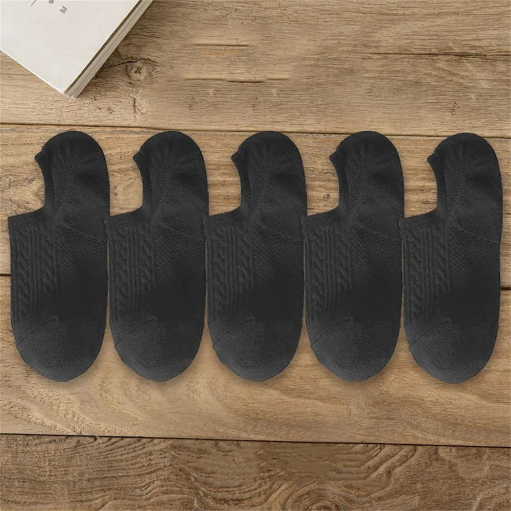 5 Pairs Cotton Tube Socks  Anti Odor