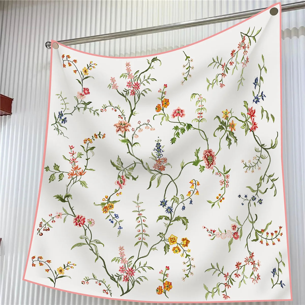 Square Scarf Women Fashion Floral Twill Silk Head Scarf For Lady