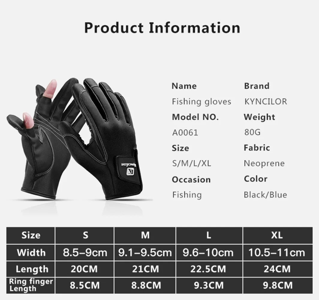 Winter Fleece Gloves for Men Women 2 Cut Half-Finger, Flexible, Anti-Slip, Waterproof