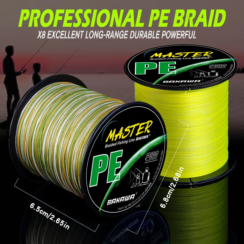 984 Feet 8-Strand Braided Fishing Line, High Sensitivity Super Strong.  Fresh and Saltwater Use