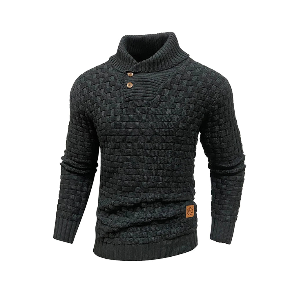 Men’s, Women Knitted Sweater Crew Neck Long Sleeve Pullover Textured Ribbed Edge
