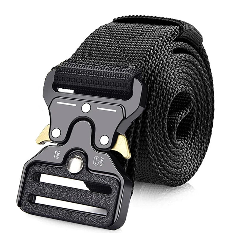 Genuine Tactical Belt, Quick Release. Outdoor Military Metal Real Nylon Belt Set