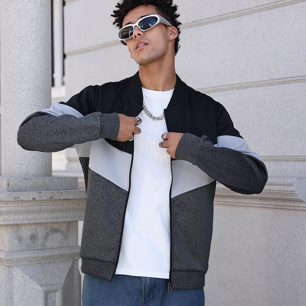 Men's Jacket Wind proof Bomber Overshirt Zip-Up