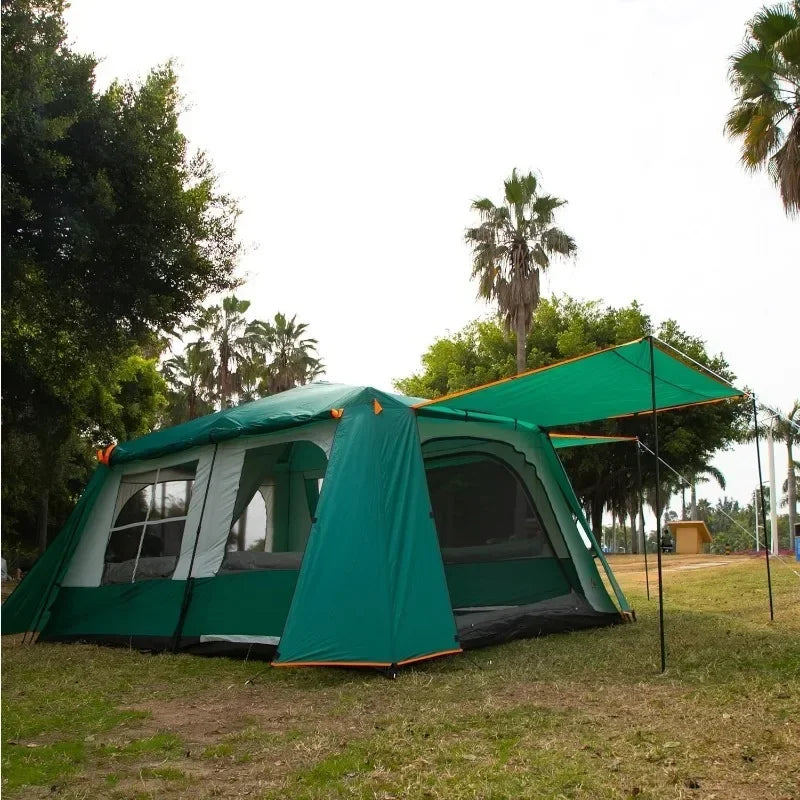 Extra Large Tent Family Cabin Tents,Mesh Straight Wall Waterproof Double Layer Big Tent for Outdoor,Picnic,Camping