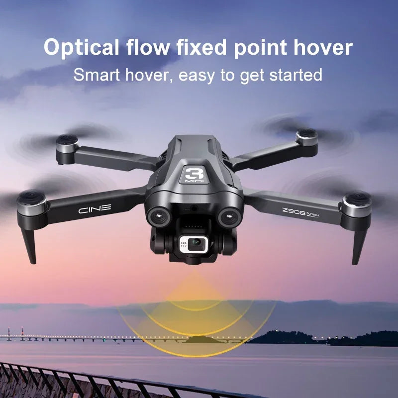 4K Professional WIFI FPV Drone, Obstacle Avoidance Brushless Four-Axis Folding RC Quadcopter