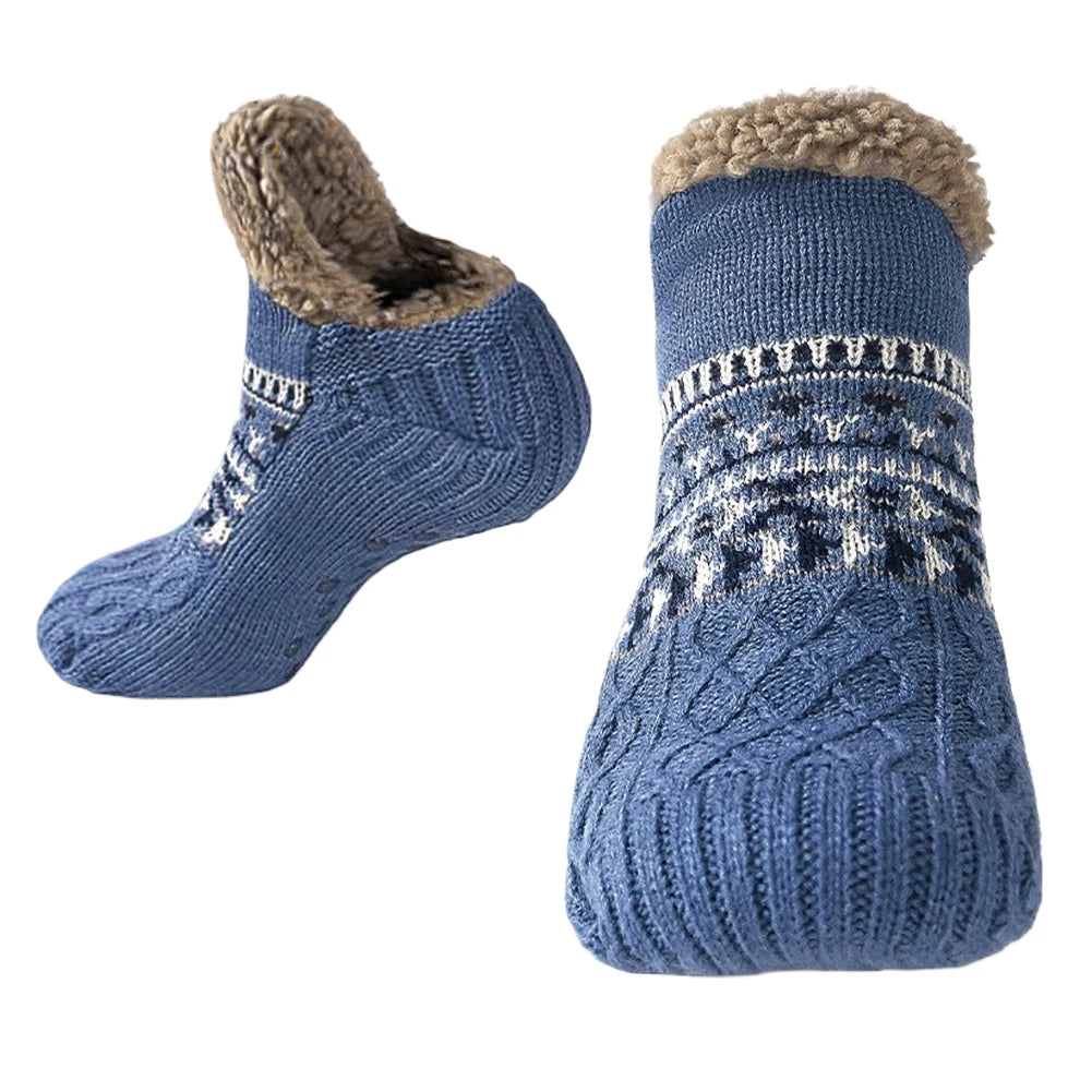 Men Women Winter Indoor Home Slippers Socks Non Slip Carpet Sock Warm Thermal
