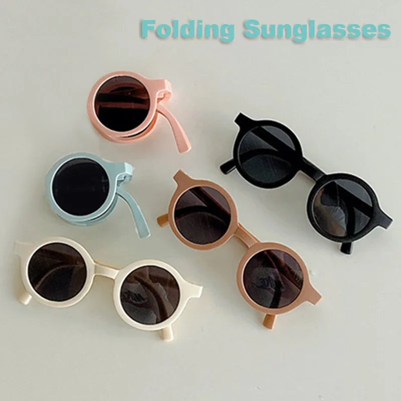 Foldable Kids Sunglasses, Round Shades