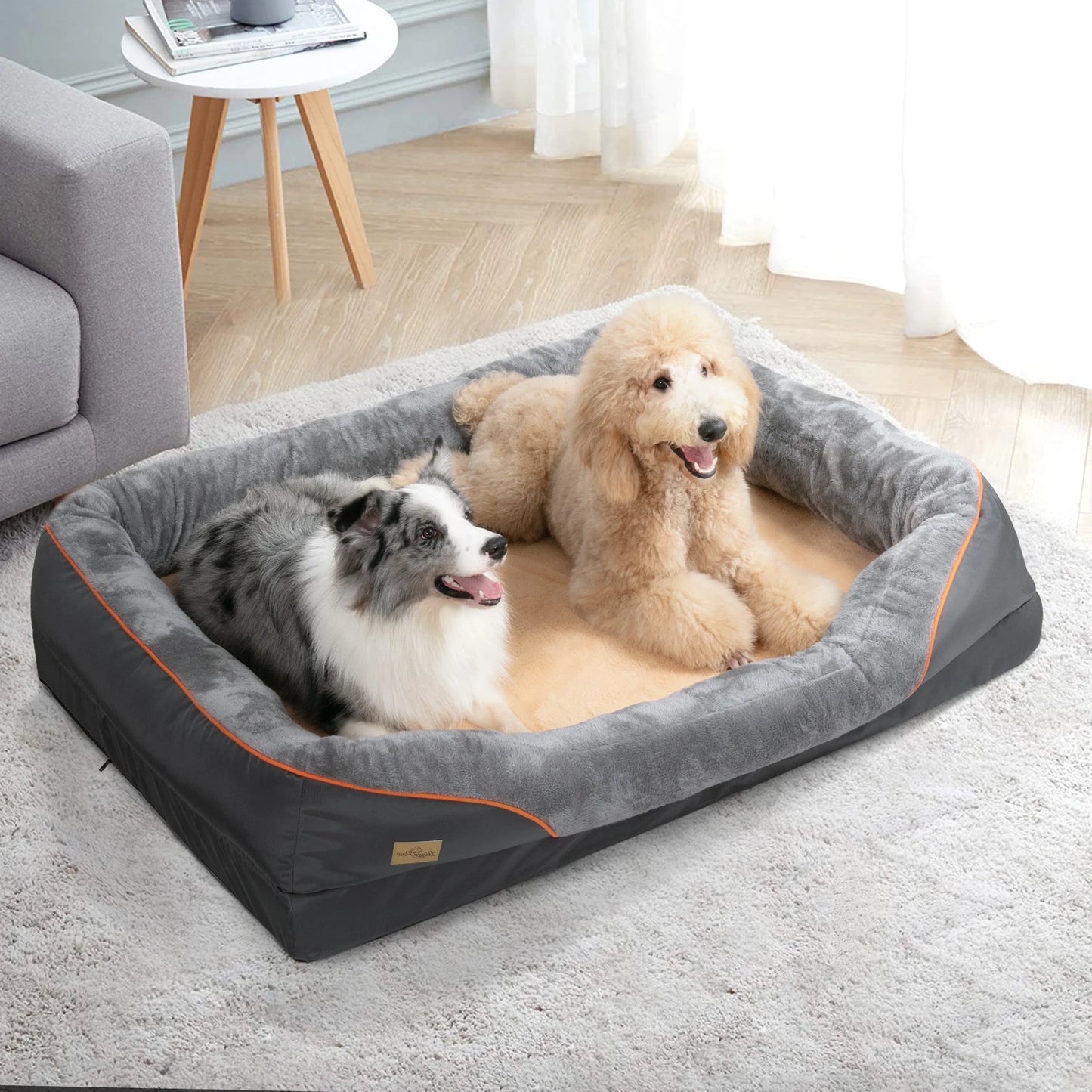 Large Dog Bed Soft Comfortable Anti Allergy Warm Fleece Removable Washable, Waterproof