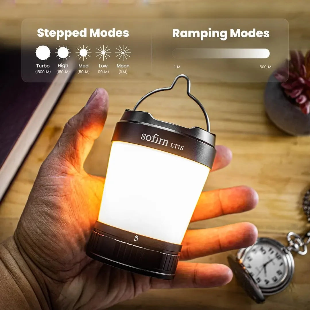 Camping Light USB Rechargeable, Powerful Torch Portable Emergency Lantern 2700K-6500K with Reverse Charging