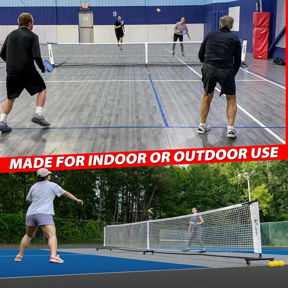 Deluxe Heavy Duty Pickleball Net with Wheels