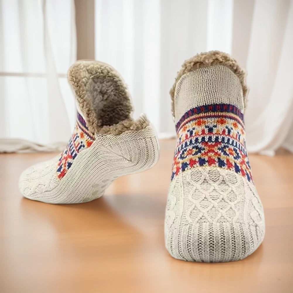 Men Women Winter Indoor Home Slippers Socks Non Slip Carpet Sock Warm Thermal