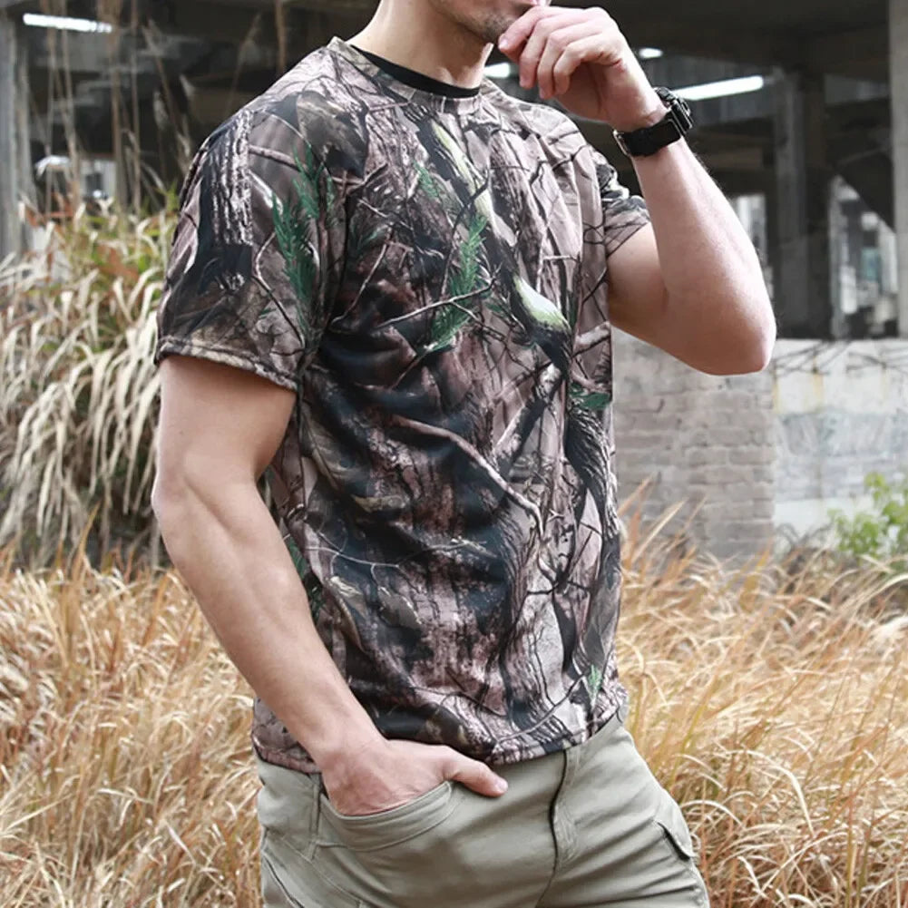 Men Breathable Short Sleeve T-Shirt Quick-Dry Tactical