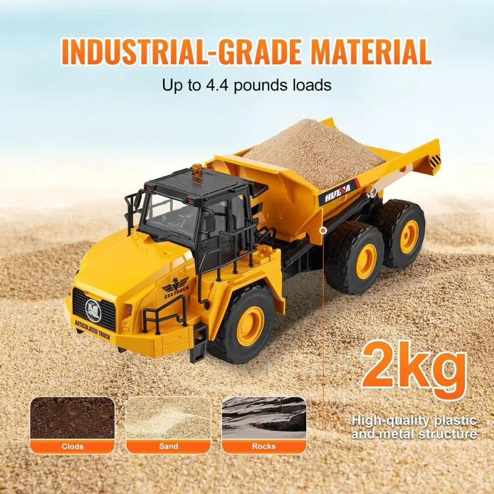 RC Remote Control Dump Truck 11CH 1:16 Scale Construction Vehicle Toy