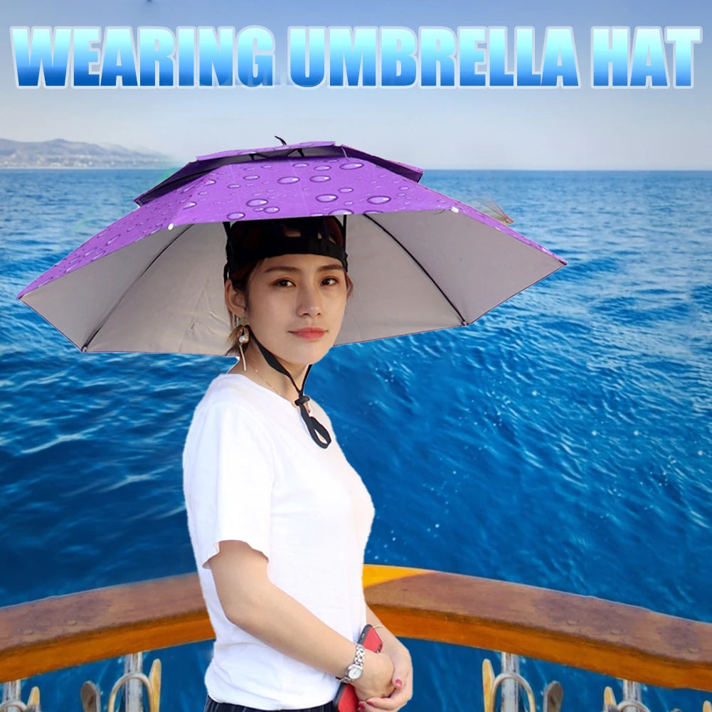 Portable Adjustable Fishing Sunshade Umbrella Hat