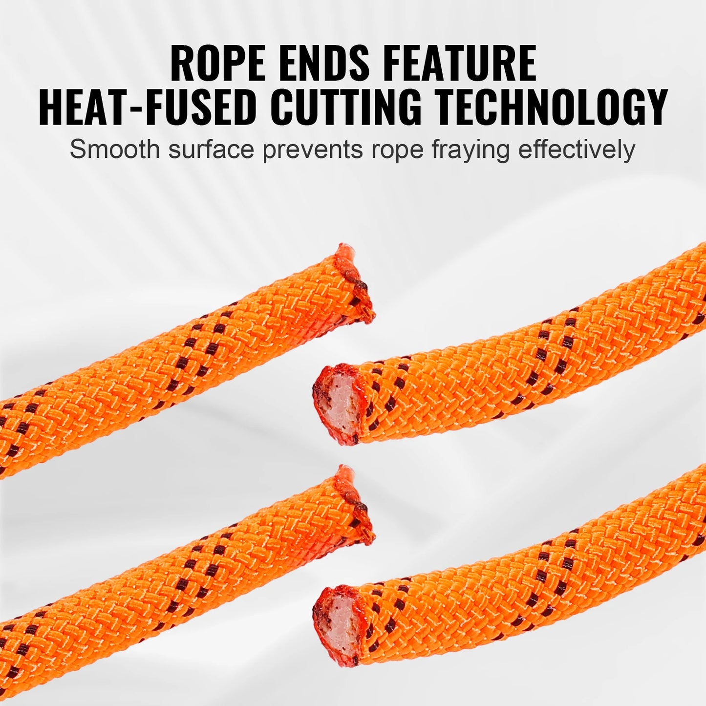 220ft Dual-Weave Polyester Rope 48-Strand Outdoor Emergency Cord for Camping, Rappelling, Rescue, Anchor Rope