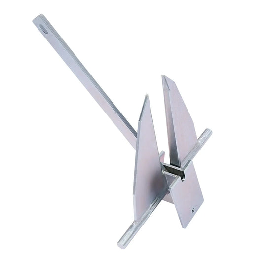 13LB Boat Anchor Kit – 6.6ft Galvanized Steel Chain & 98ft Rope, Durable Marine Anchor