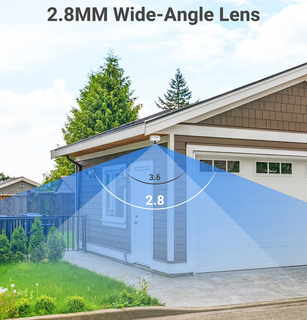 5MP FHD POE Network Video Security System  Weatherproof Surveillance Cameras Audio in Ip Camera