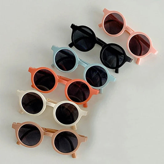 Foldable Kids Sunglasses, Round Shades