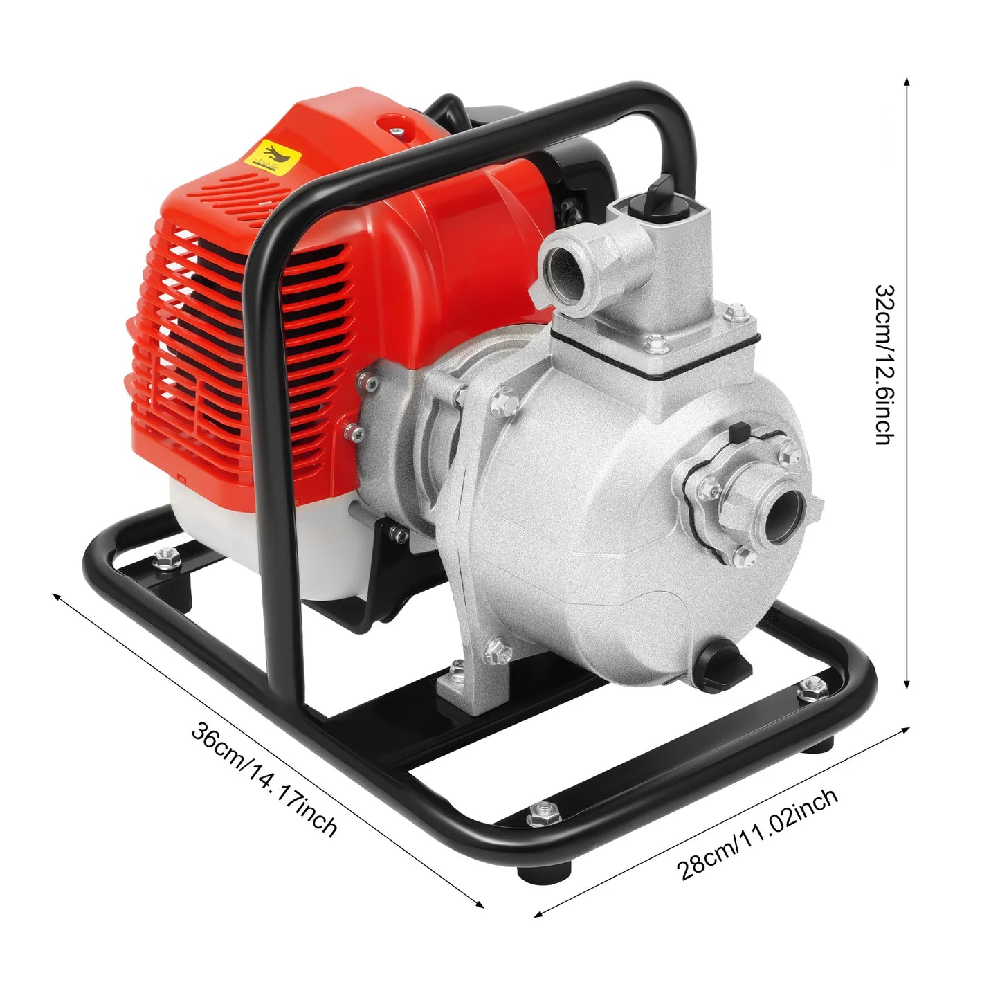 1250W Gasoline Engine Water Pump, 2-Stroke Engine Water Pump ,43CC Water Transfer
