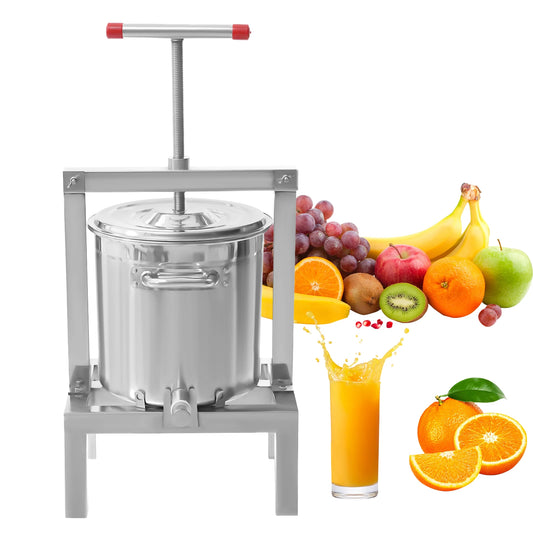2.6 gallon Fruit Wine Cider Press. Apple, Grapes, Pears, Blueberries, Strawberries Crusher Juice Maker