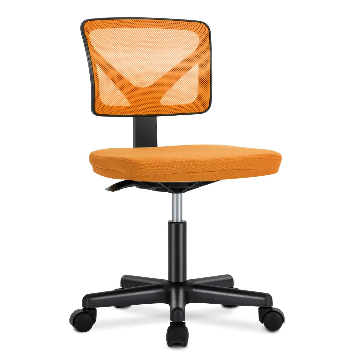 Office Chair, Mesh with Lumbar Support. Low Back with Wheels, Adjustable Height 360° Rolling Swivel Computer Chair
