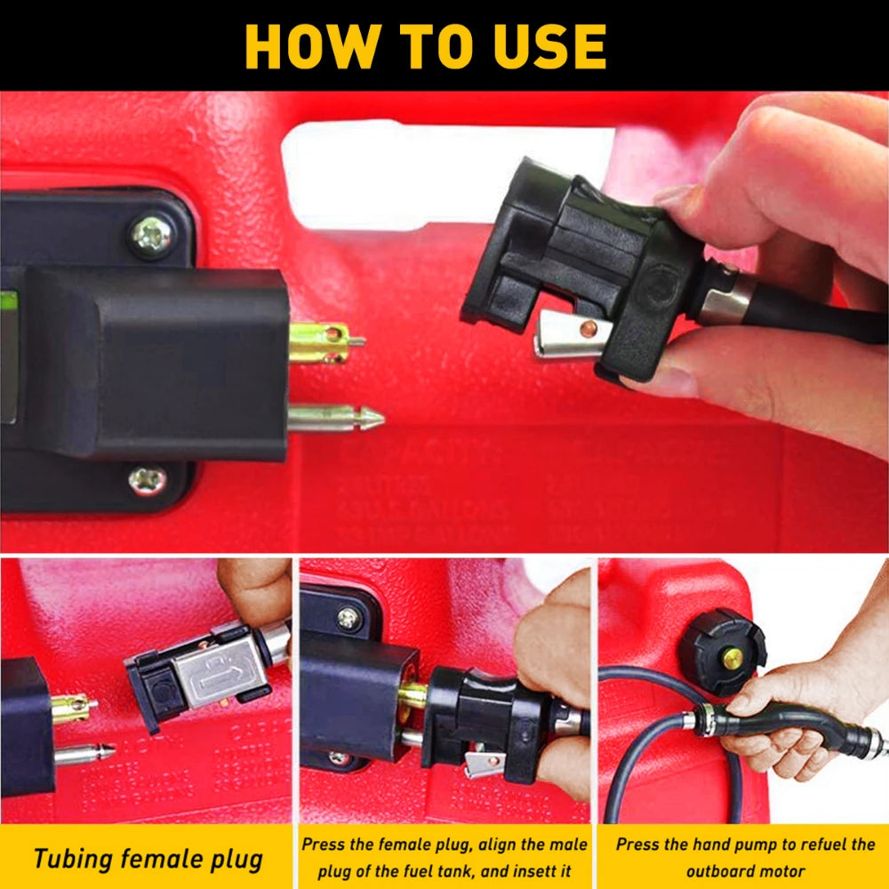 5/16" Marine Outboard Boat Motor Fuel Gas Hose Line Assembly, with Primer Bulb For Boats