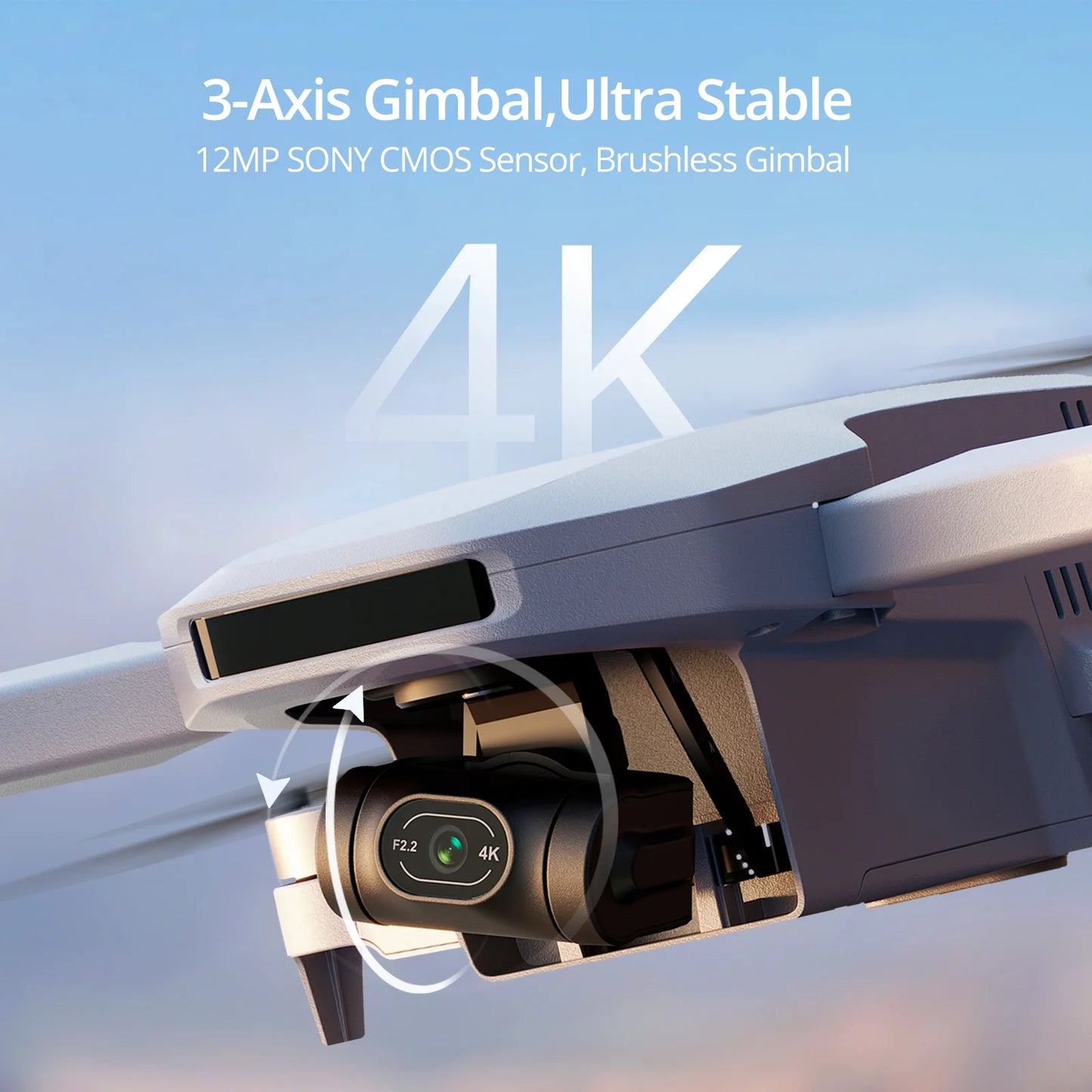 Mini Drone 3 Axis Gimbal GPS 4K Professional Camera Drone, Brushless RC Toy Quadcopter